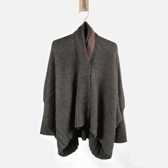 MARELLA Alpaca Wool Blend Box-Cut Coat Jacket Cardigan Snap Closure - Picture 4 of 9